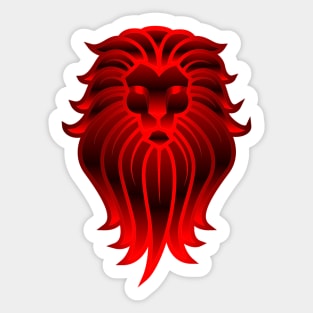 A Bold Red Lion Sticker